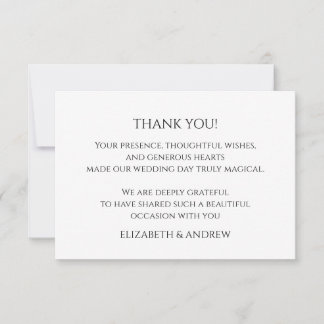 Flat Thank You Card