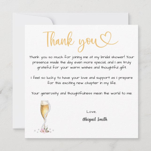 Flat Thank You Card (Front)