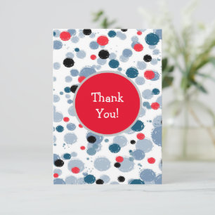 Flat Thank You Card bubble pattern