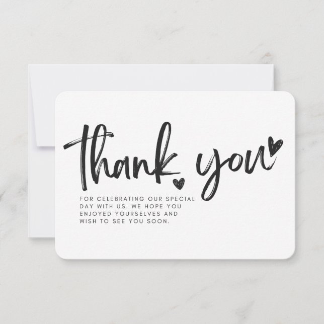 Flat Thank you Card for Weddings (Front)