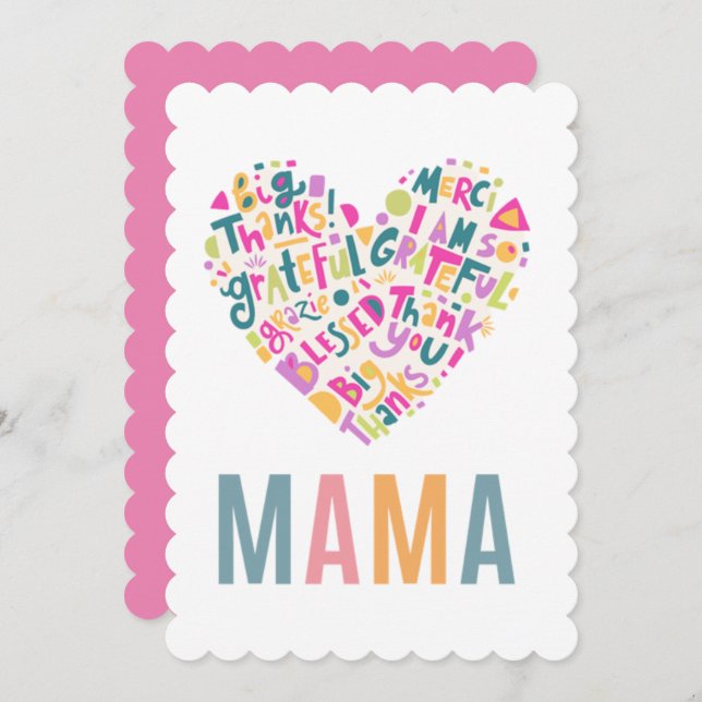 Flat Thank You MAMA Card (Front/Back)