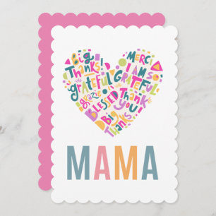 Flat Thank You MAMA Card