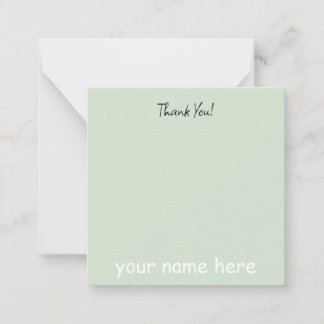 Flat Thank You Note Card