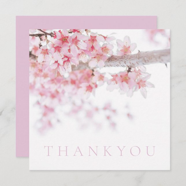 FLAT THANKYOU CARD : CHERRY BLOSSOMS (Front/Back)