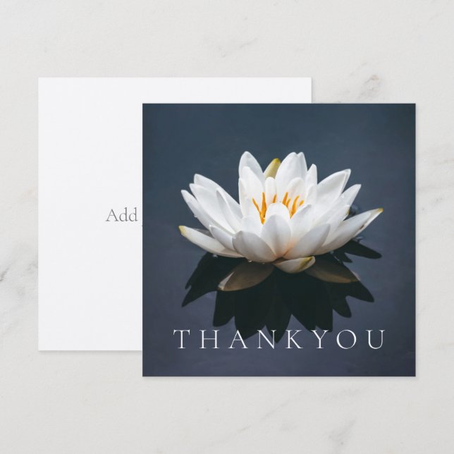 FLAT THANKYOU CARD : PINK LOTUS (Front/Back)
