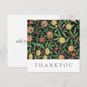 FLAT THANKYOU CARD : WILLIAM MORRIS : POMEGRANATES