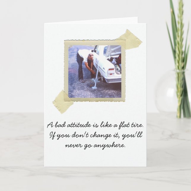 Flat Tire Humour Card (Front)