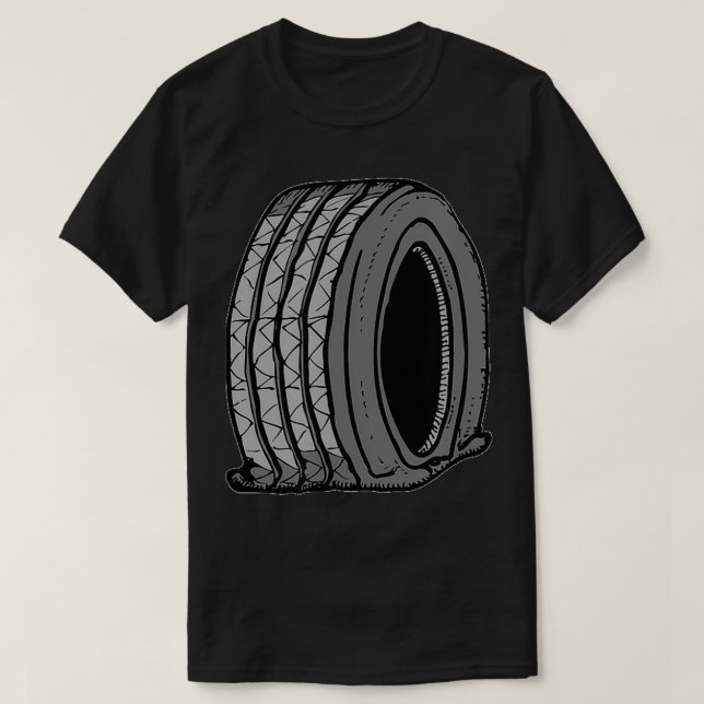 Flat Tire  T-Shirt (Design Front)