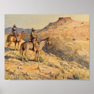 Flat-Top Riders by Edward Borein Poster
