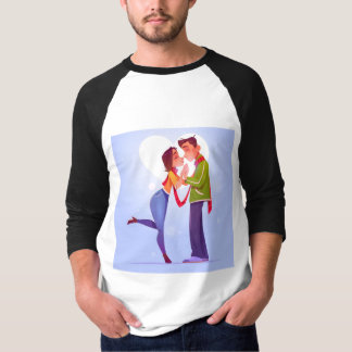flat-valentine-s-day-couple T-Shirt