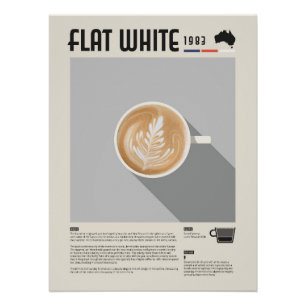 Flat White Coffee Poster