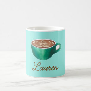 Flat White Latte Cappuccino Coffee Personalised Mug