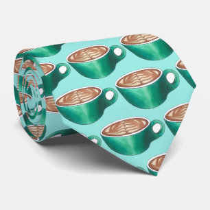 Flat White Latte Cappuccino Coffee Personalised Tie