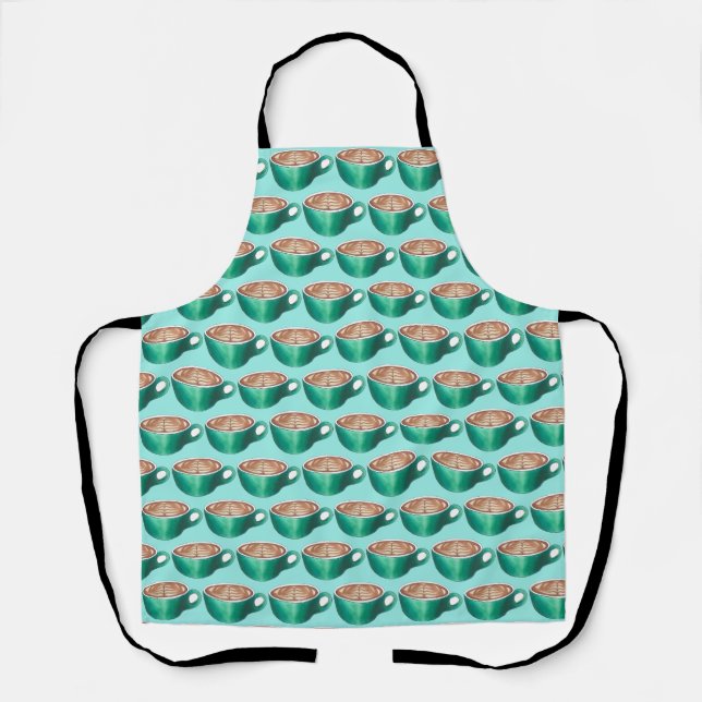 Flat White Latte Cappuccino Coffee Shop House Café Apron (Front)