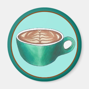 Flat White Latte Cappuccino Coffee Shop House Café Magnet