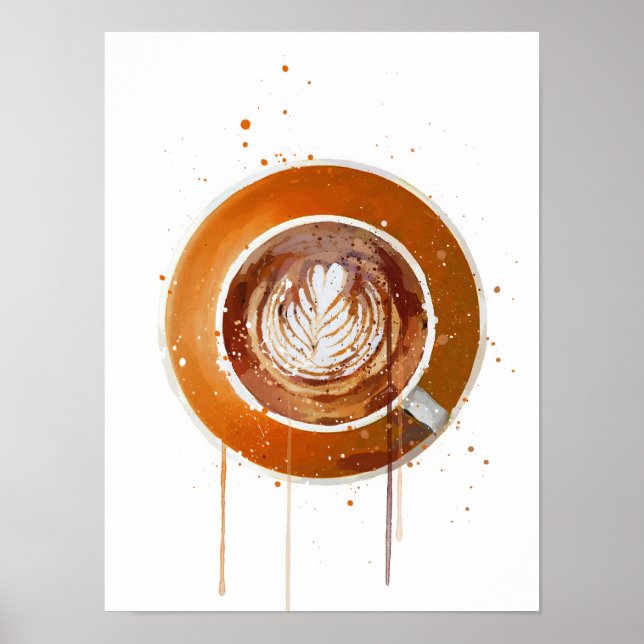 Flat White Orange Poster (Front)