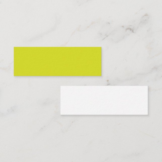 Flat Yellow Background – Back-to-School Texture Calling Card (Front/Back)