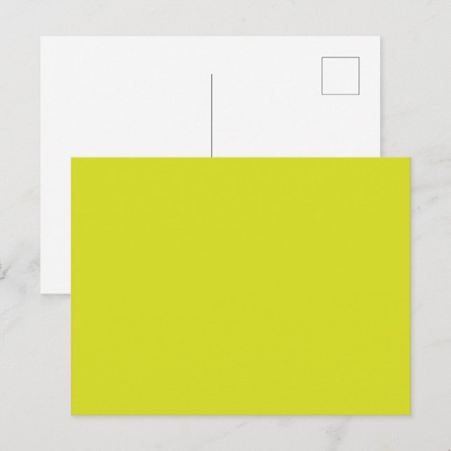 Flat Yellow Background – Back-to-School Texture Holiday Postcard (Front/Back)