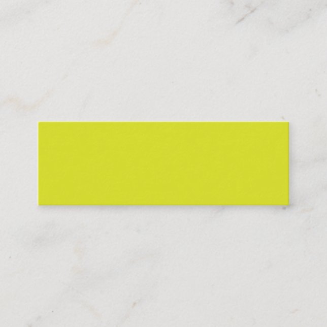 Flat Yellow Background – Back-to-School Texture Mini Business Card (Front)