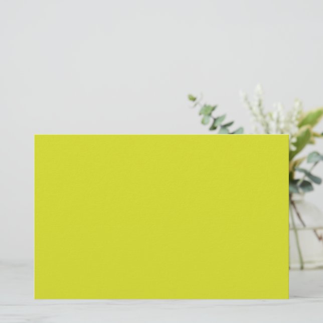 Flat Yellow Background – Back-to-School Texture Stationery (Standing Front)