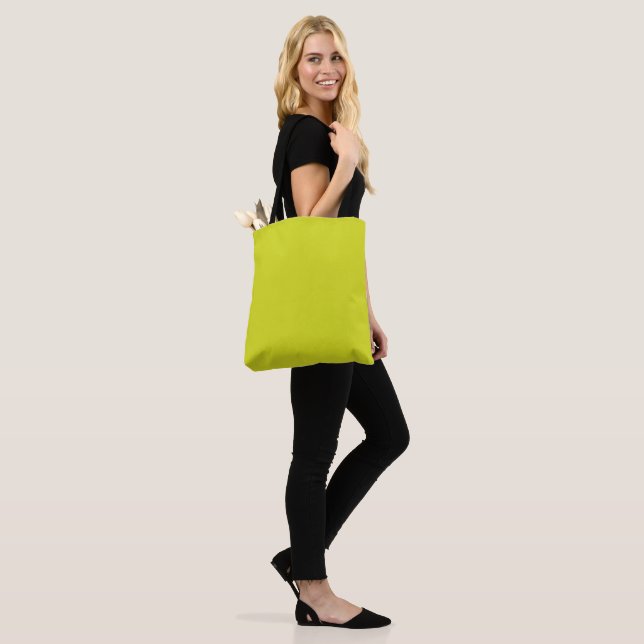 Flat Yellow Background – Back-to-School Texture Tote Bag (On Model)