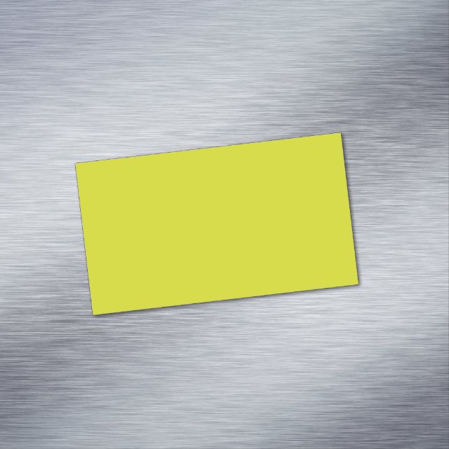 Flat Yellow Background Texture  Magnetic Business Card (In Situ)