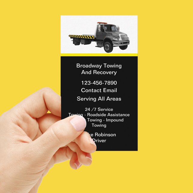 Flatbed Towing And Recovery Business Cards  (Creator Uploaded)
