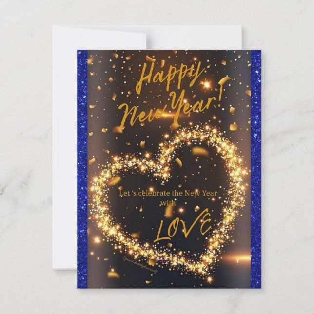 FlatCheers to a Bright Beginning: New Ye Note Card (Front)