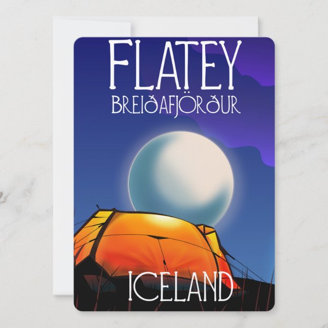 Flatey, Breiðafjörður, Iceland, travel poster (Front)