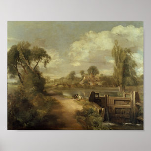 Flatford Lock (After John Constable) Poster