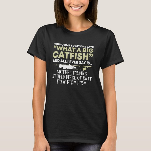 Flathead Catfish cat fishing T-Shirt (Front)