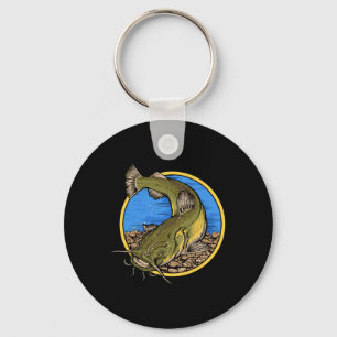Flathead Catfish Fishing Key Ring