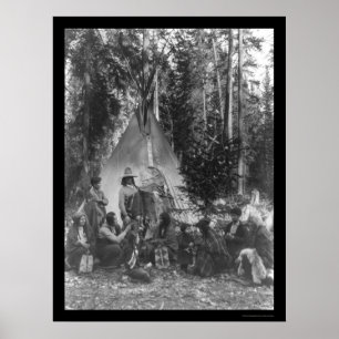 Flathead Indian Pre-Christmas Gathering 1916 Poster