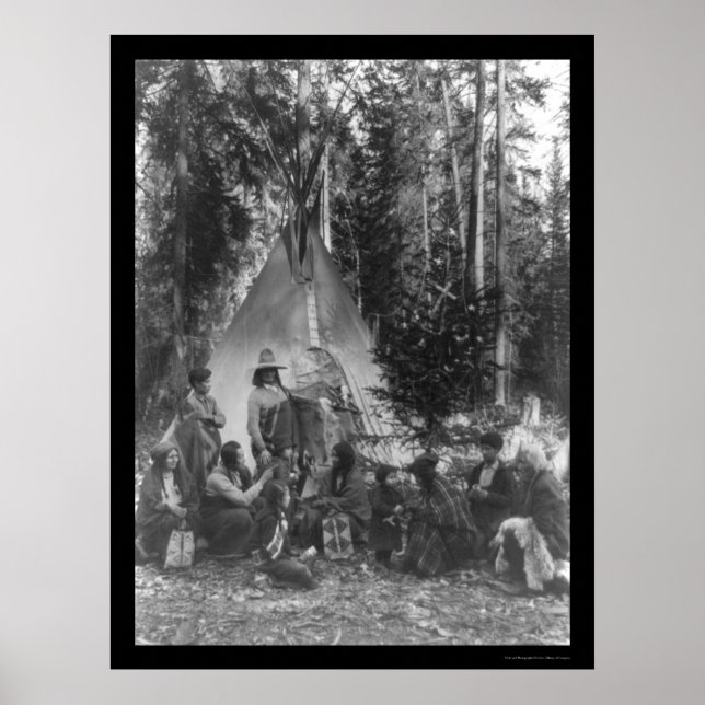 Flathead Indian Pre-Christmas Gathering 1916 Poster (Front)