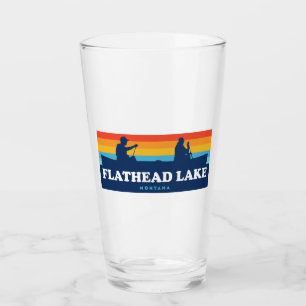 Flathead Lake Montana Canoe Glass
