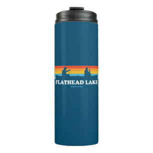 Flathead Lake Montana Canoe Thermal Tumbler