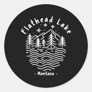 Flathead Lake Montana Classic Round Sticker