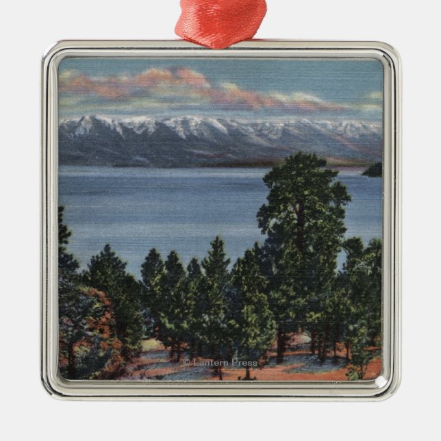 Flathead Lake, Montana Metal Ornament (Front)