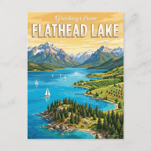 Flathead Lake Montana Postcard