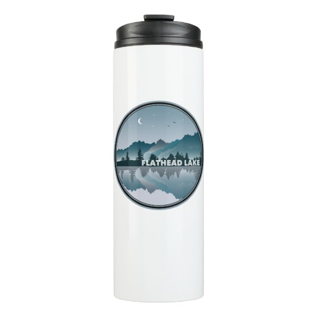 Flathead Lake Montana Reflection Thermal Tumbler (Front)