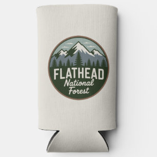 Flathead National Forest Scenic Mountain Landscape Seltzer Can Cooler