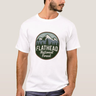 Flathead National Forest Scenic Mountain Landscape T-Shirt