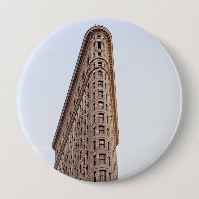 Flatiron building  10 cm round badge (Front)