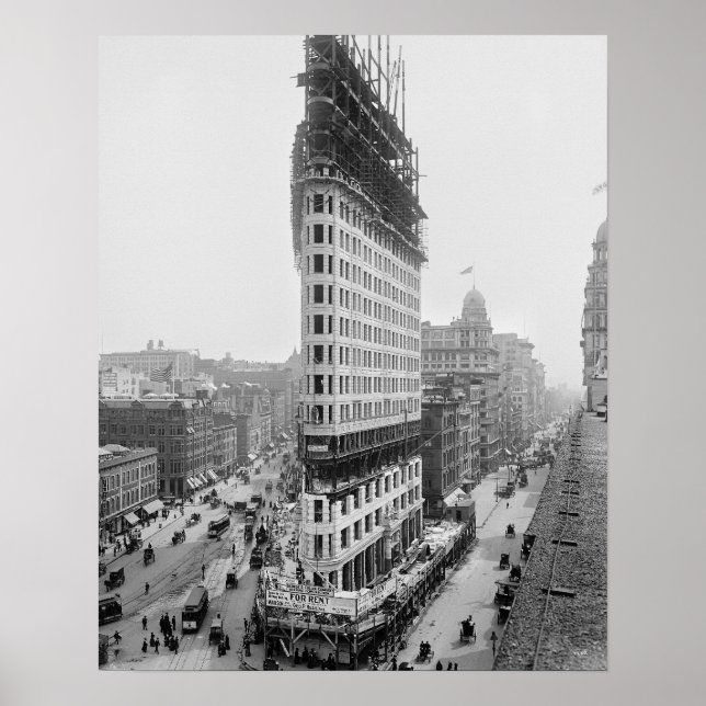 Flatiron Building, 1902. Vintage Photo Poster (Front)