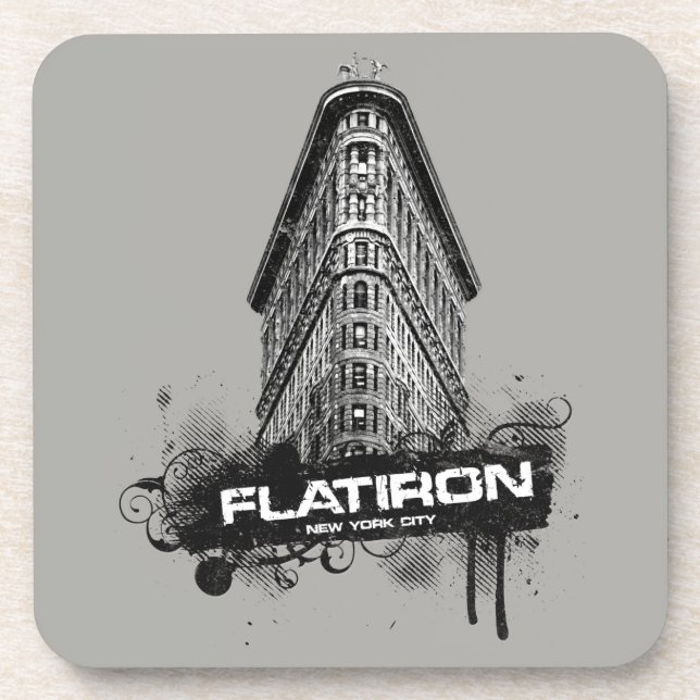 Flatiron Building New York City Coaster Set (Front)