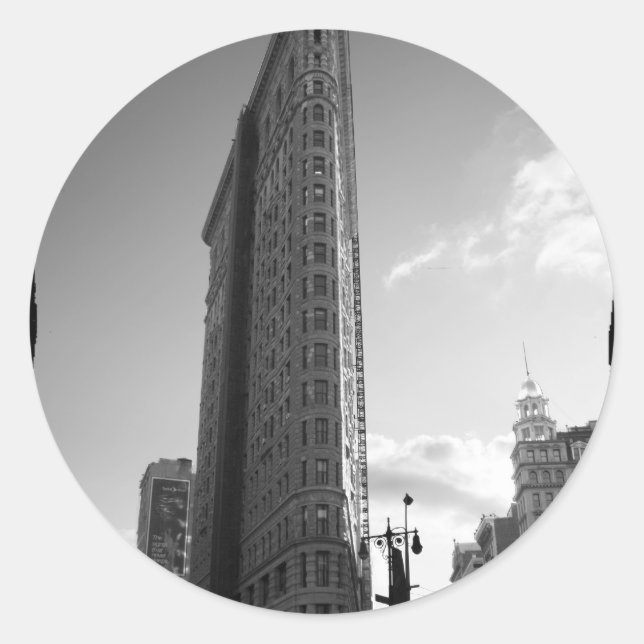 Flatiron Building Photo Classic Round Sticker (Front)