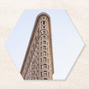 Flatiron building postcard paper coaster