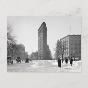 Flatiron Building Winter Scene, 1905 Postcard