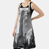 Flatiron Building with Clouds Black and White Apron (Insitu)