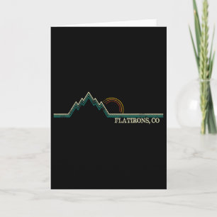 Flatirons Colorado Retro Mountain Climbing Summer Card